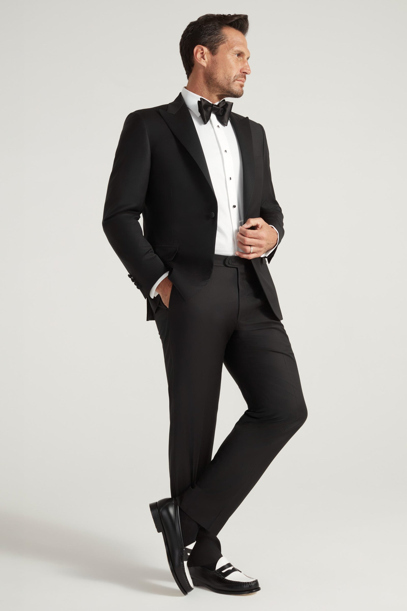 Peak Lapel Honey Way Super 150 S Wool Tuxedo