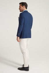 Royal Blue Poplin Super 150’s Weightless Blazer
