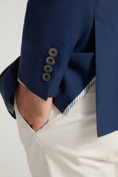 Royal Blue Poplin Super 150’s Weightless Blazer