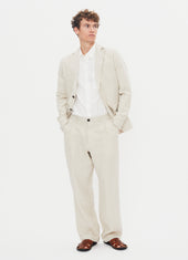 CHRIS 31-67-1 | Classic Two Button Blazer | Nature Linen