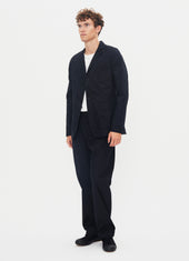 CHARLIE 31-64-2 | Easy Two Button Blazer | Black Parachute