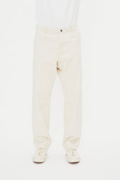 TRYGVE 31-26-1 | Cropped Workwear Trousers | Ecru