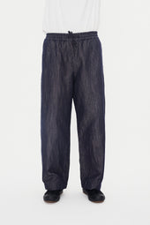 EMIR 31-66-3 | Loose Drawstring Pants | Navy Dobby