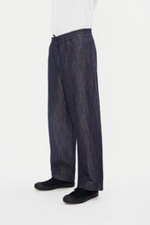 EMIR 31-66-3 | Loose Drawstring Pants | Navy Dobby