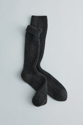 Highlands Sweater Socks in Black/Charcoal