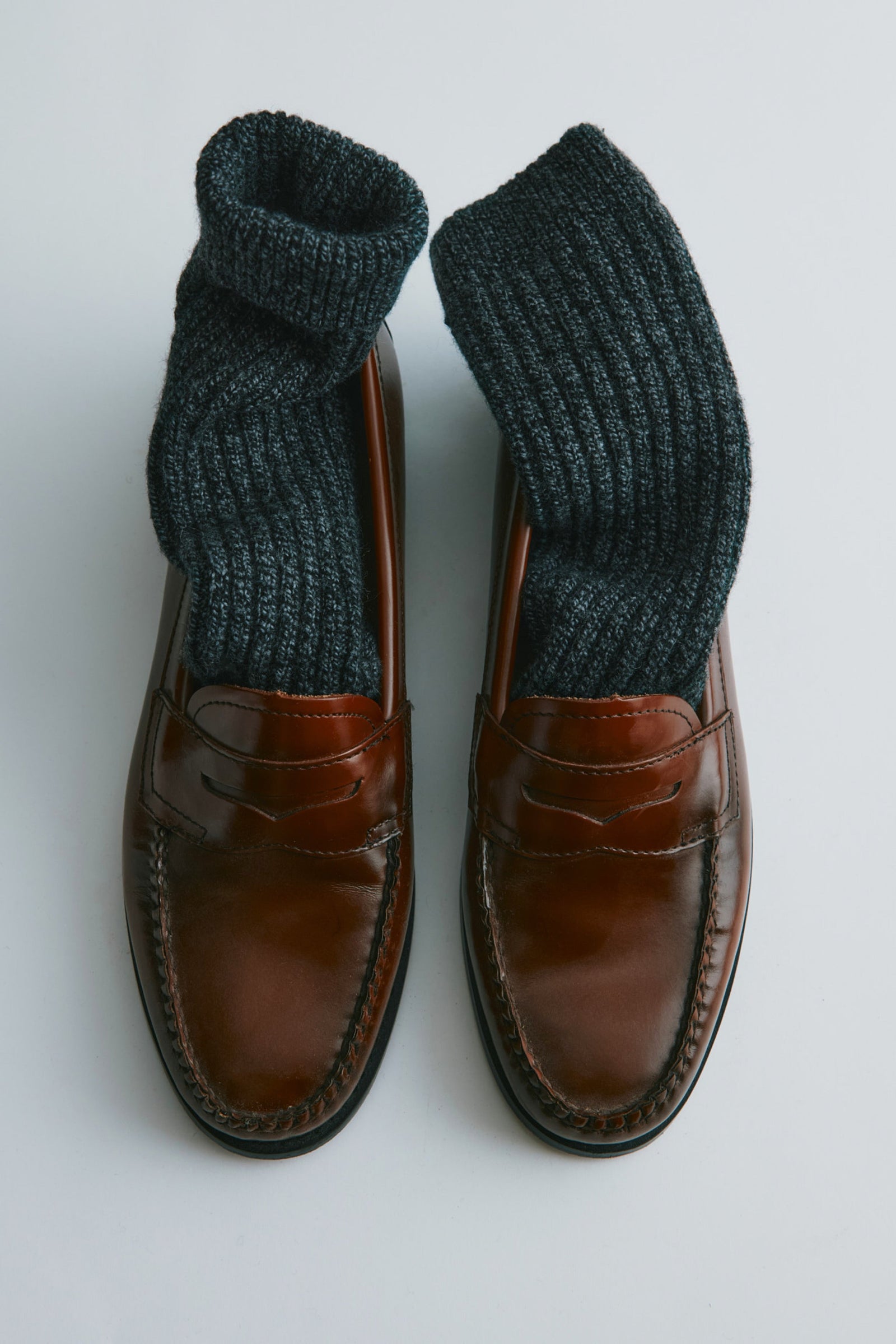 Highlands Sweater Socks in Black/Charcoal
