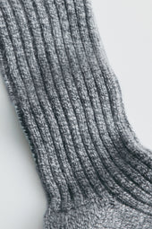 Highlands Sweater Socks in Charcoal/Oat Melange