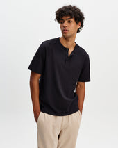 Hill Slub Organic Cotton Henley T Shirt