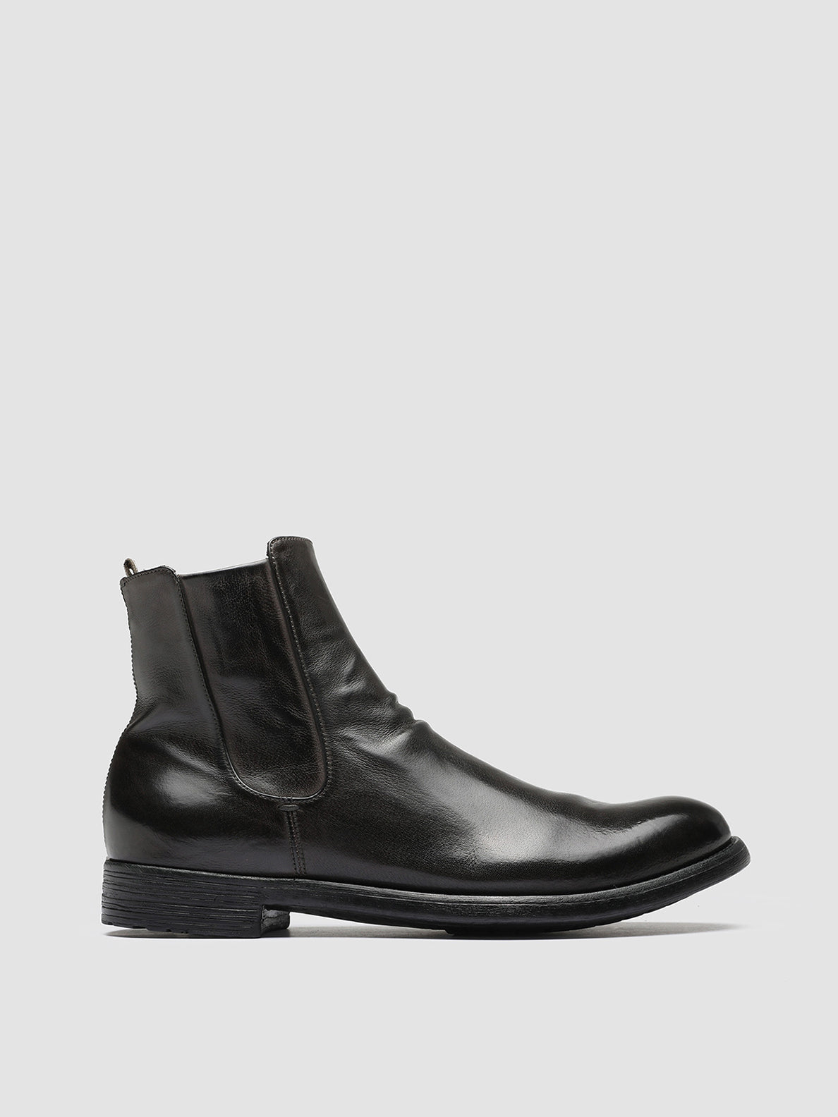 Hive 036 Grey Leather Ankle Boots
