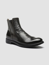Hive 036 Grey Leather Ankle Boots