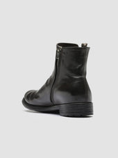 Hive 036 Grey Leather Ankle Boots