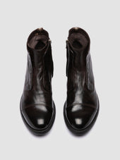 HIVE 005 - Brown Leather Zipped Boots