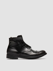 Hive 005 Dark Grey Leather Zipped Boots