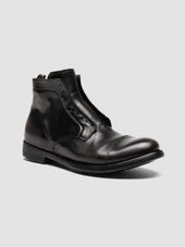 Hive 005 Dark Grey Leather Zipped Boots