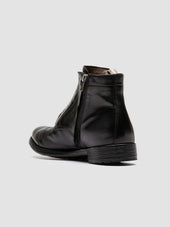 Hive 005 Dark Grey Leather Zipped Boots