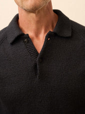 Heirloom Long-Sleeve Sweater Polo - Ridge Black