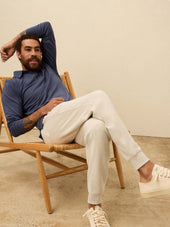 Long Sleeve Twill Knit Polo