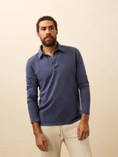 Long Sleeve Twill Knit Polo