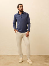 Long Sleeve Twill Knit Polo