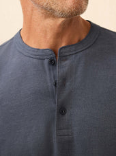 Long Sleeve Waffle Henley
