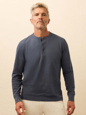 Long Sleeve Waffle Henley
