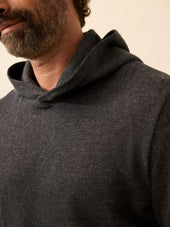 Aspen Lounge Cashmere Hoodie - Coal Smoke Melange