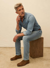 Organic Denim Button Down Shirt