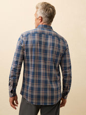 Coastline Knit Shirt - Clay Twilight Plaid