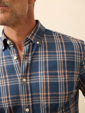 Coastline Knit Shirt - Clay Twilight Plaid
