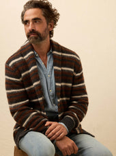 Striped Cardigan Sweater