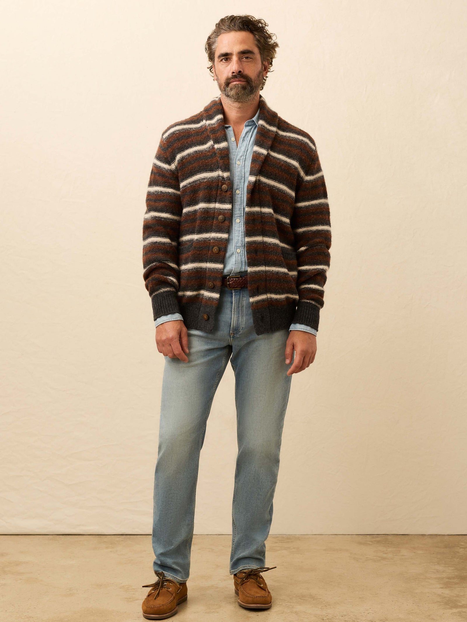 Striped Cardigan Sweater