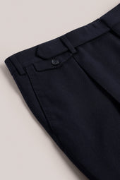 Italian Hopsack Trouser - Navy