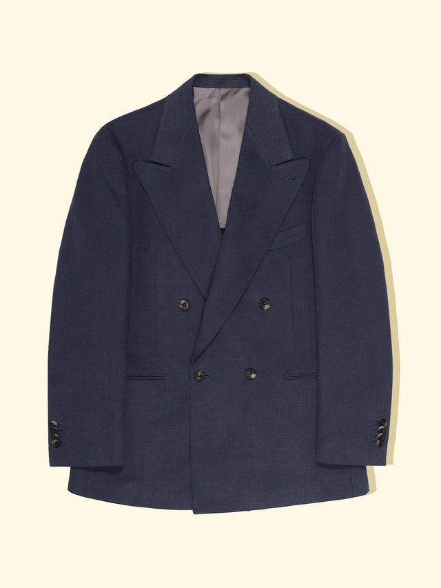 Brushed Cotton Suit Jacket - Admiral Blue — The Anthology