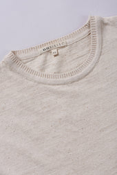 Unbleached Handspun Knit Half Sleeve T Shirt
