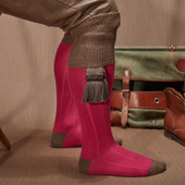 Fuchsia Taupe Laine
