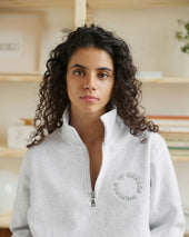 Half Zip Fleece Sweatshirt Cloud Unisex