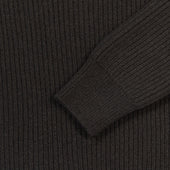 Cashmere Ribbed Submariner Rollneck In Dark