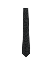 Hand Drawn Paisley Tie - Black