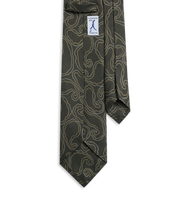 Hand Drawn Paisley Tie Grey