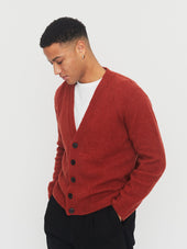 LEANDER 30-08-8 | Classic Cardigan | Rust