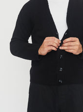 LEANDER 30-08-2 | Classic Cardigan | Black
