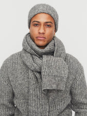 TOBIAS 30-07-5 | Heavy Rib Scarf | Silver