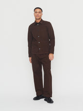 BOBBY 30-56-8 | Wide Pleated Everyday Trousers | Chestnut