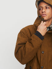 RASMUS 30-68-9 | Waxed Parka With Zipper | Breen