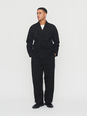 ROMAN 30-30-2 | Loose Cut Eastern Jacket | Black Flowers