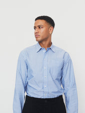 RAYMOND 30-19-3 | Loose Cut Shirt | Blue Stripes