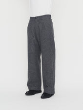 MIKA 30-29-5 | Wide Straight Pleated Trousers | Broken Grey