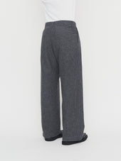 MIKA 30-29-5 | Wide Straight Pleated Trousers | Broken Grey