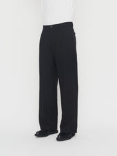 MIKA 30-33-2 | Wide Straight Pleated Trousers | Anthracite
