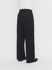 MIKA 30-33-2 | Wide Straight Pleated Trousers | Anthracite
